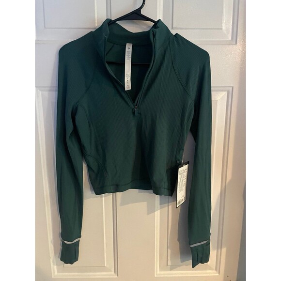 its rulu run cropped half zip size 6 - Picture 1 of 3
